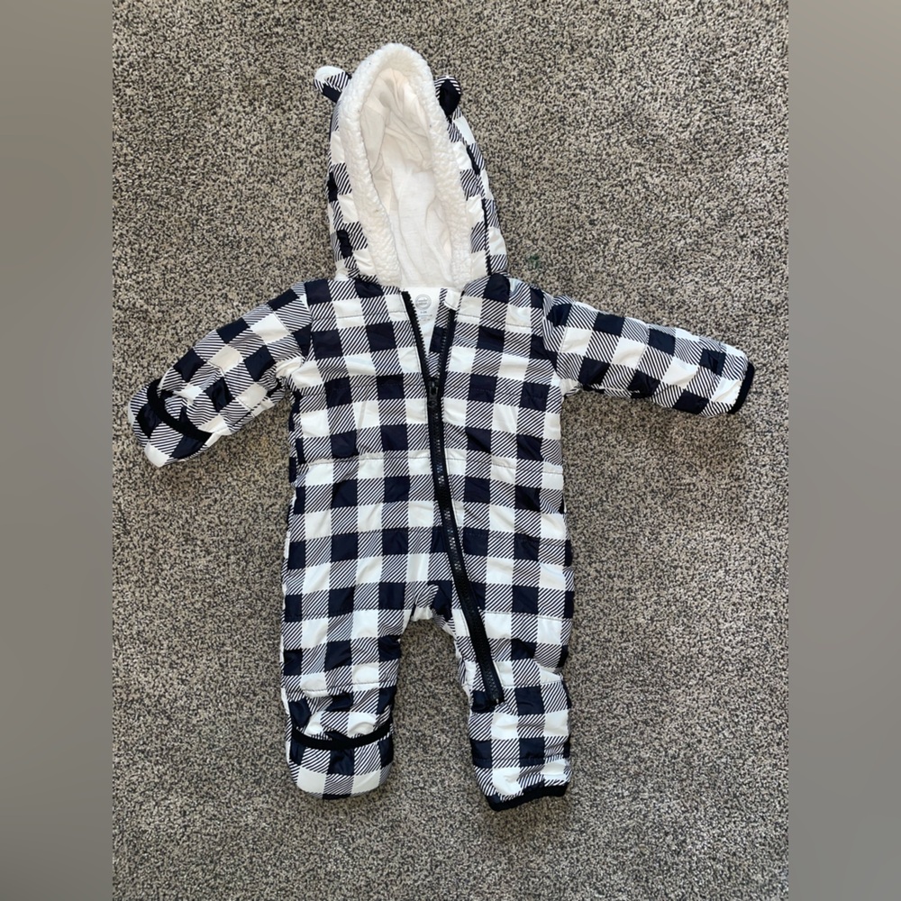 Plaid Kids One Piece Snow suit